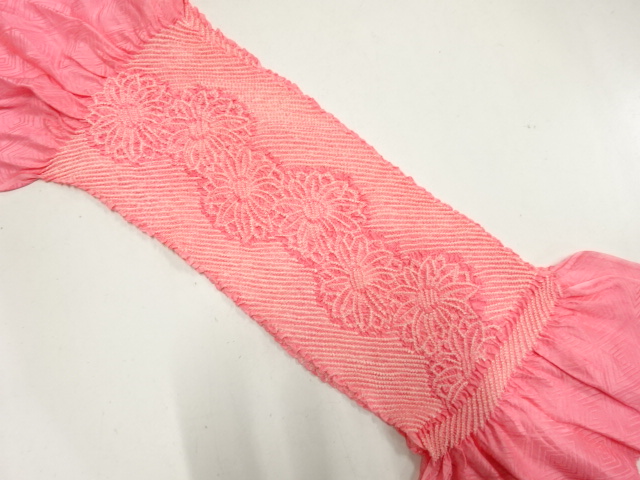 正絹　絞り　帯揚げ